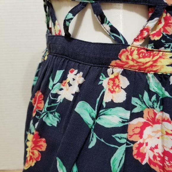 Nollie top Medium floral print cutout caged ladder inset flirty PacSun summer - Picture 7 of 10